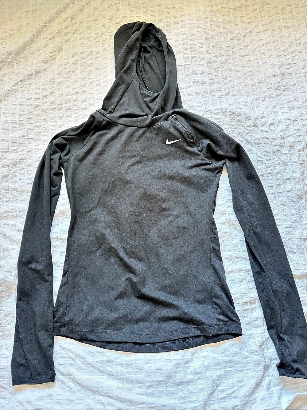 Nike Swift Dri-FIT UV 1/4-Zip Running Hoodie Black XS